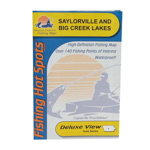 Fishing Hot Spots Saylorville-Big Creek Lakes Fishing Map, IA