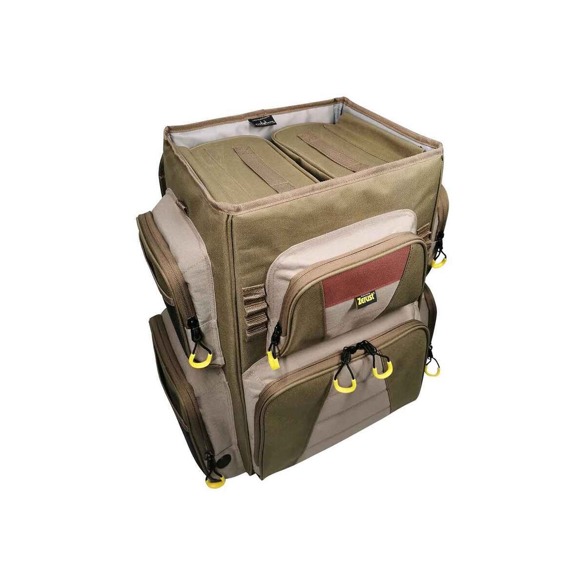 Flambeau Heritage Tackle Backpack - Brown/Beige/Red, Size 5007 - Brown/Beige/Red 5007 Flambeau Heritage Tackle Backpack - Brown/Beige/Red, Size 5007 - Brown/Beige/Red 5007