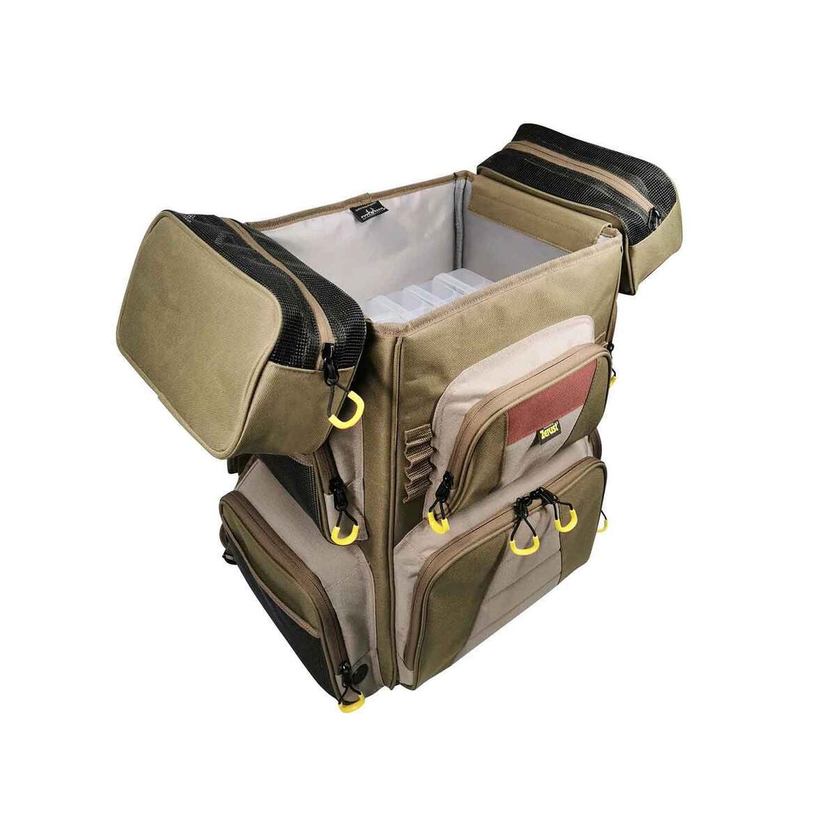 Flambeau Heritage Tackle Backpack - Brown/Beige/Red, Size 5007 - Brown/Beige/Red 5007 Flambeau Heritage Tackle Backpack - Brown/Beige/Red, Size 5007 - Brown/Beige/Red 5007