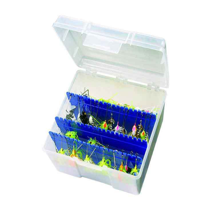 flambeau tackle spinnerbait utility box (Clear, 6.5x4.625x4.125-Inch) Sports & Outdoors The 00330 has two partitions and holds up to 22 baits Ultimate Tuff Tainer