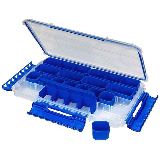 Flambeau Slim Ultimate Tuff Tainer Hard Tackle Box – Blue/Clear