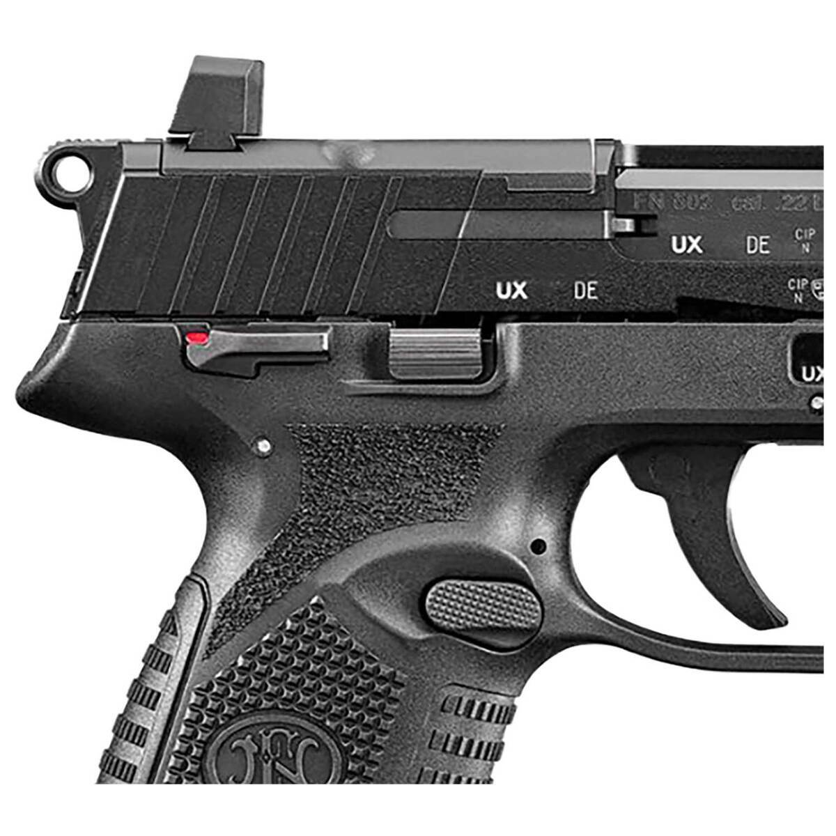 FN 502 22 Long Rifle 4in Black Cerakote Pistol 10 1 Rounds FN 502 22 Long Rifle 4in Black Cerakote Pistol 10 1 Rounds