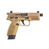 FN 502 Tactical 22 Long Rifle 4.6in Flat Dark Earth Pistol - 15+1 Rounds - Brown