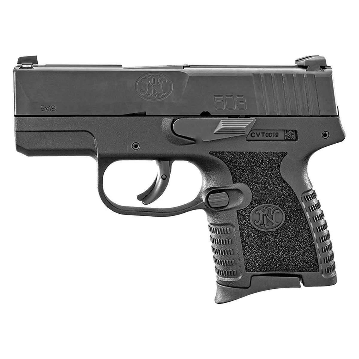FN 503 9mm Luger 3.1in Matte Black Pistol - 8+1 Rounds - Black FN 503 9mm Luger 3.1in Matte Black Pistol - 8+1 Rounds - Black