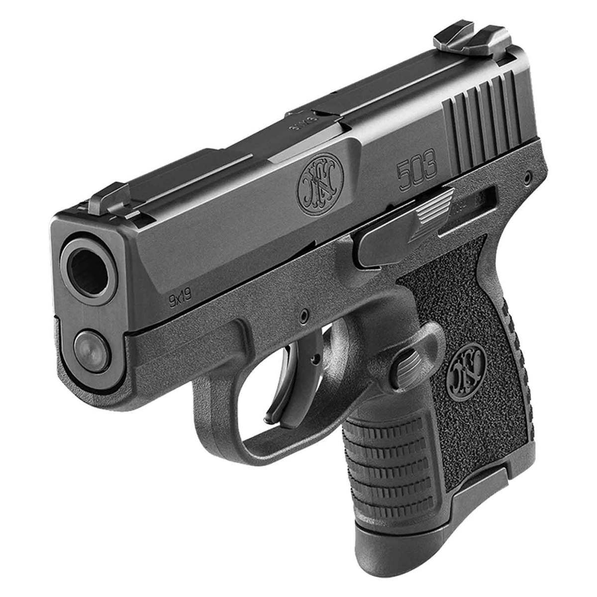 FN 503 9mm Luger 3.1in Matte Black Pistol - 8+1 Rounds - Black FN 503 9mm Luger 3.1in Matte Black Pistol - 8+1 Rounds - Black