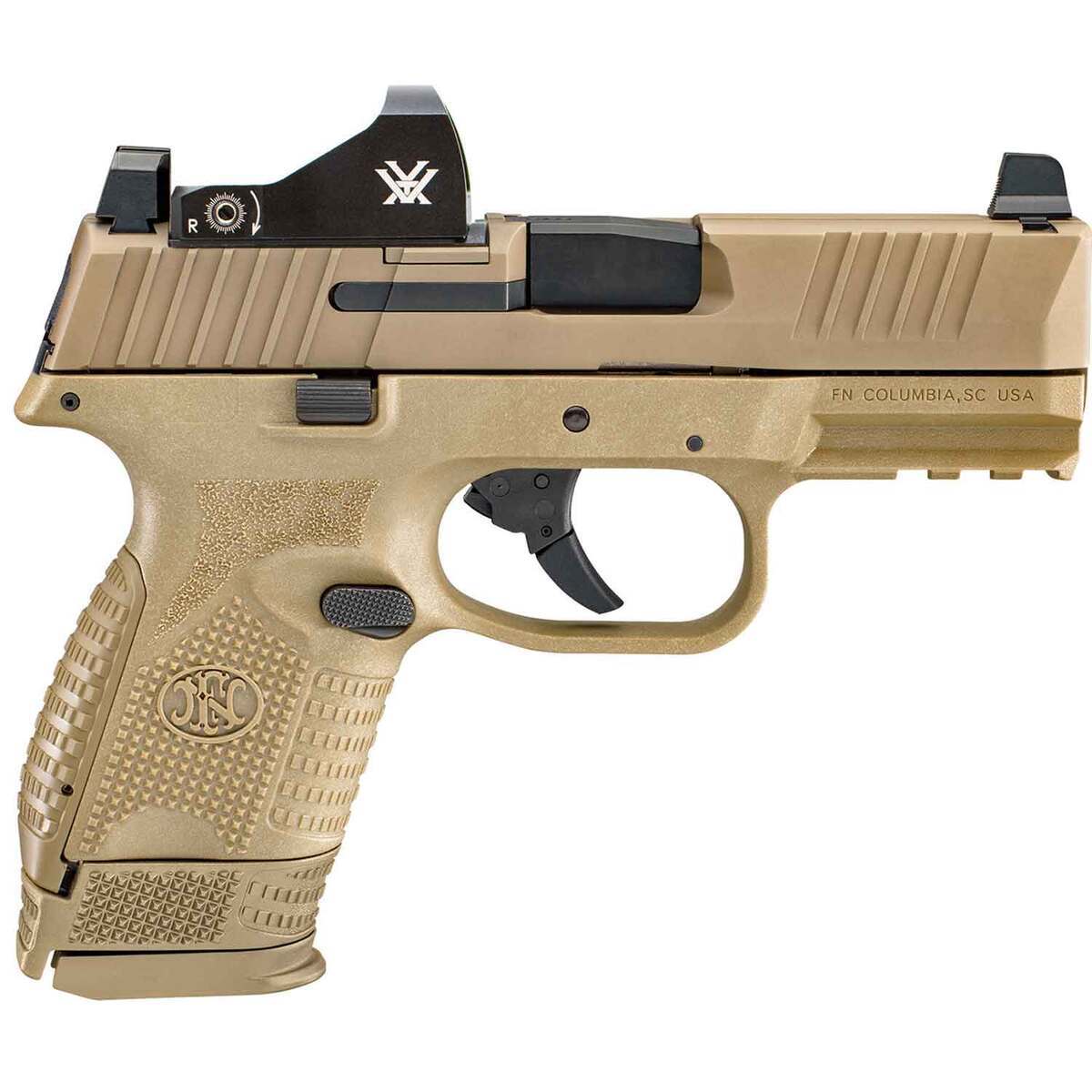 FN 509 Compact MRD 9mm Luger 3.7in Flat Dark Earth Pistol - 15+1 Rounds - Tan FN 509 Compact MRD 9mm Luger 3.7in Flat Dark Earth Pistol - 15+1 Rounds - Tan