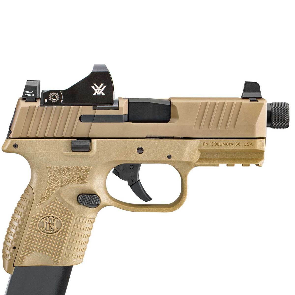 FN 509 Compact Tactical Vortex Viper 9mm Luger 4.32in FDE Pistol - 24+1 Rounds - Brown FN 509 Compact Tactical Vortex Viper 9mm Luger 4.32in FDE Pistol - 24+1 Rounds - Brown
