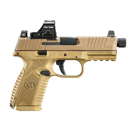 FN 509M 9mm Luger 4in Flat Dark Earth Pistol - 24+1 Rounds - Tan Mid-Size