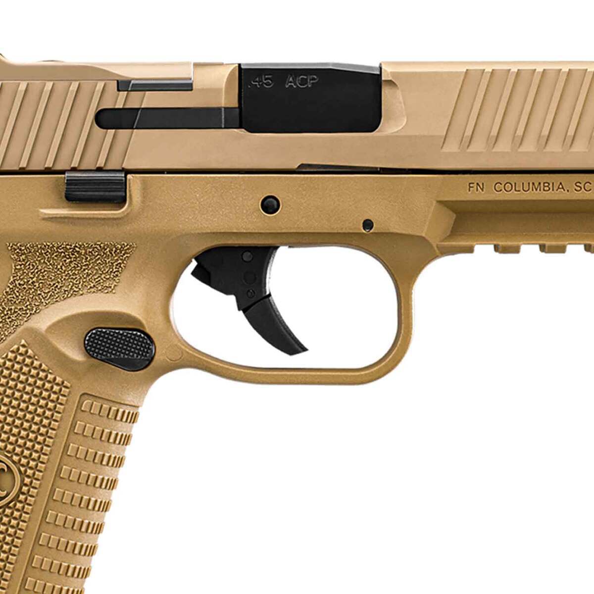 FN 545 Tactical 45 Auto (ACP) 4.7in FDE Anodized Pistol - 10+1 Rounds - Tan FN 545 Tactical 45 Auto (ACP) 4.7in FDE Anodized Pistol - 10+1 Rounds - Tan