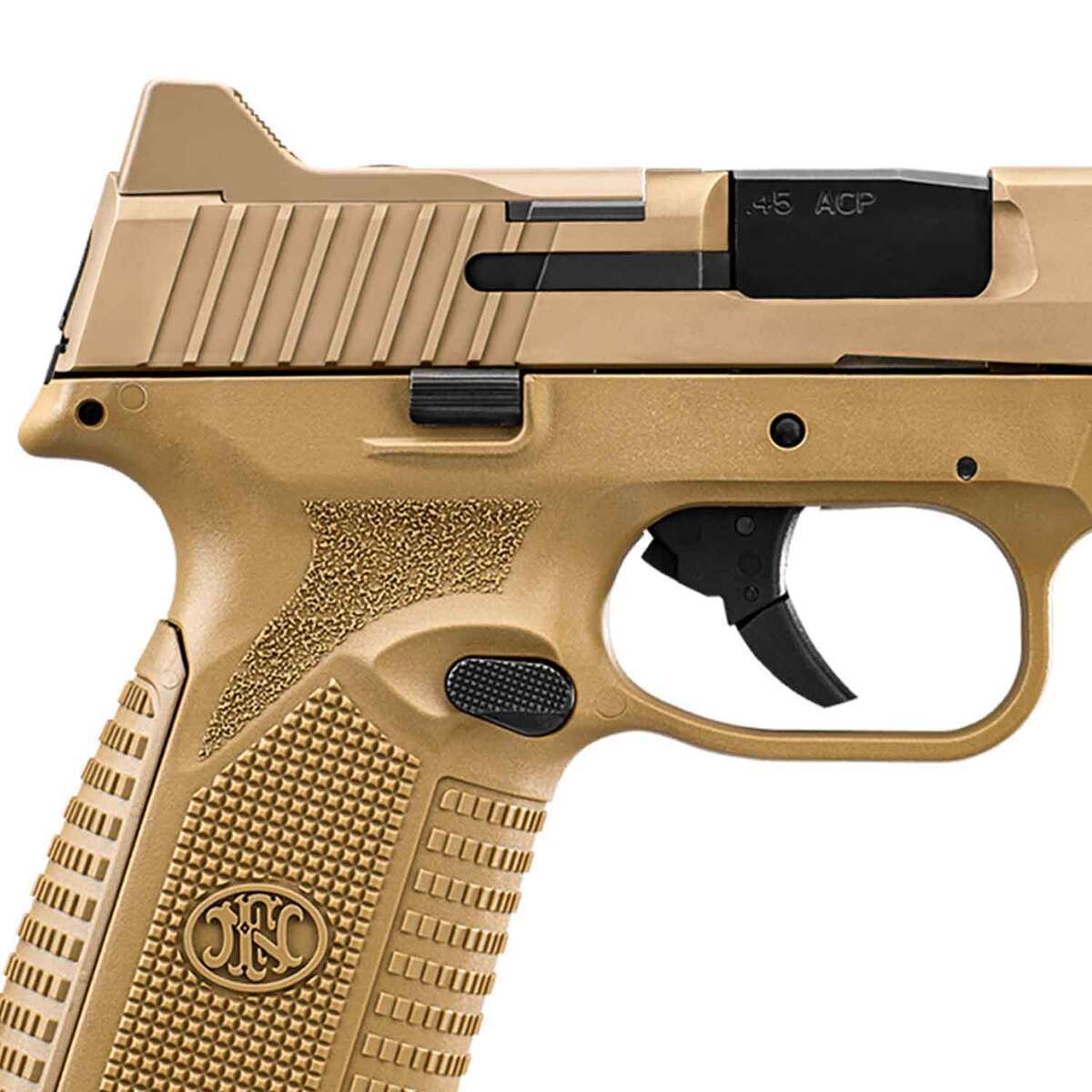 FN 545 Tactical 45 Auto (ACP) 4.7in FDE Anodized Pistol - 10+1 Rounds - Tan FN 545 Tactical 45 Auto (ACP) 4.7in FDE Anodized Pistol - 10+1 Rounds - Tan