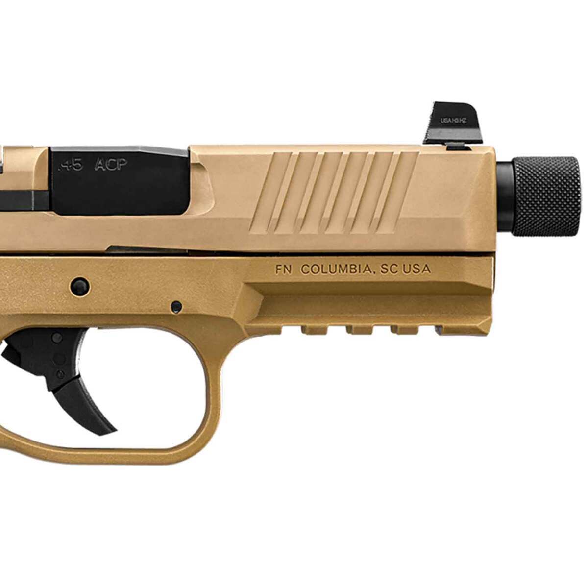 FN 545 Tactical 45 Auto (ACP) 4.7in FDE Anodized Pistol - 10+1 Rounds - Tan FN 545 Tactical 45 Auto (ACP) 4.7in FDE Anodized Pistol - 10+1 Rounds - Tan