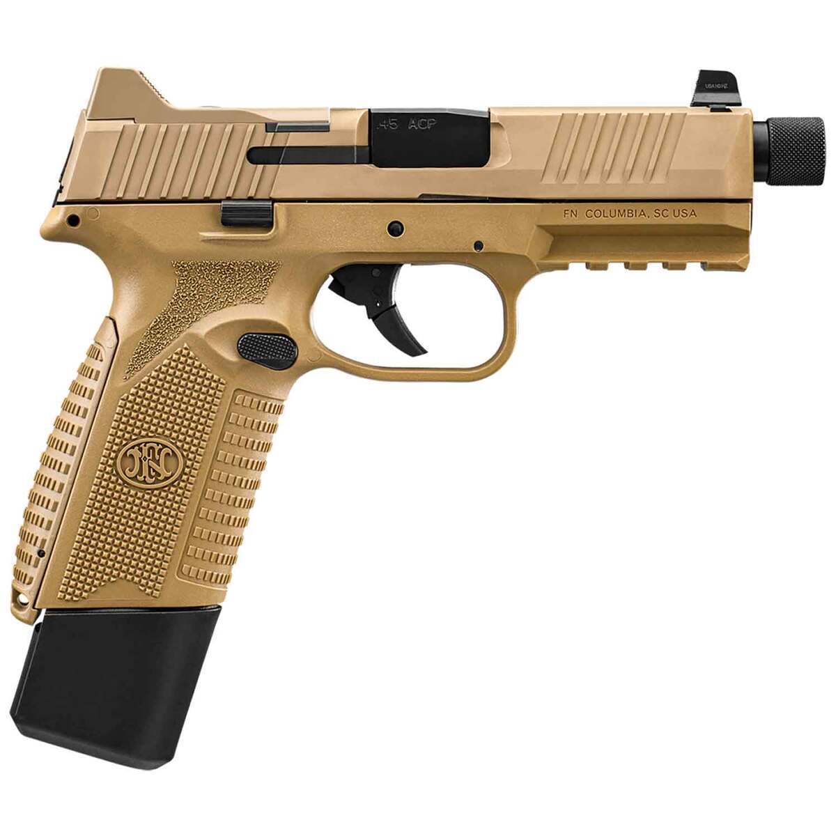FN 545 Tactical 45 Auto (ACP) 4.7in FDE Pistol - 18+1 Rounds - Tan FN 545 Tactical 45 Auto (ACP) 4.7in FDE Pistol - 18+1 Rounds - Tan
