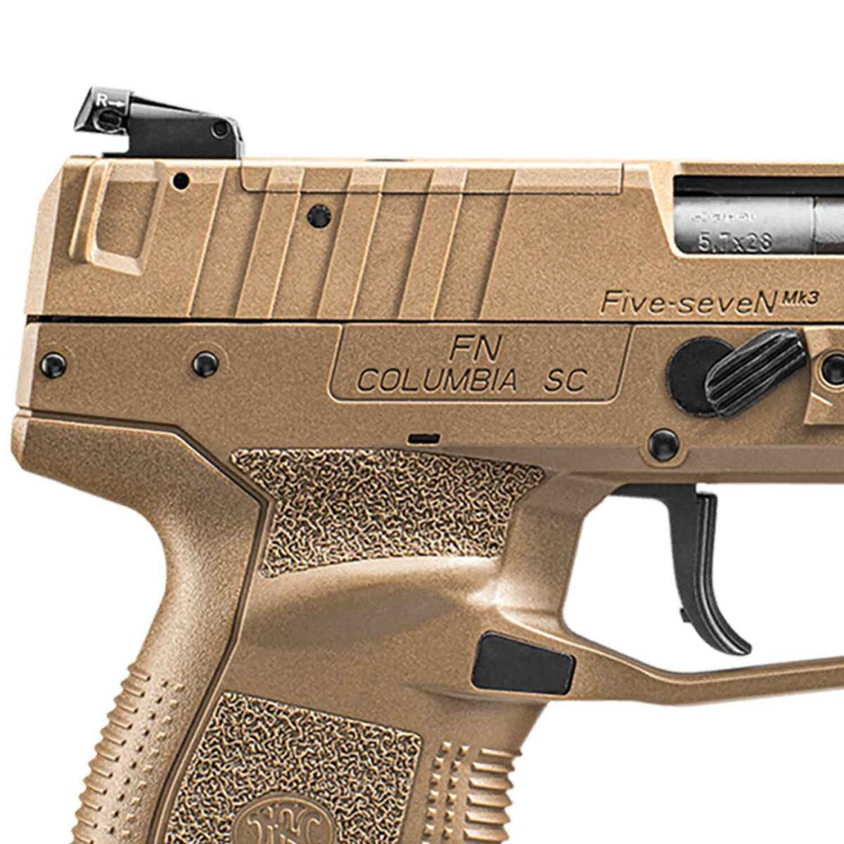 FN Five-seveN MRD 5.7x28mm 4.8in FDE Pistol - 10+1 Rounds - Tan FN Five-seveN MRD 5.7x28mm 4.8in FDE Pistol - 10+1 Rounds - Tan