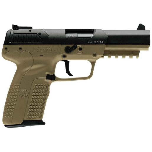 FN Five-seveN 5.7x28mm 4.8in Black Pistol - 10+1 Rounds - Tan image