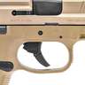 FN FNS-9 Compact With Fixed Sights 9mm Luger 3.6in FDE Pistol - 10+1 Rounds - Tan