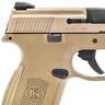 FN FNS-9 Compact With Fixed Sights 9mm Luger 3.6in FDE Pistol - 10+1 Rounds - Tan
