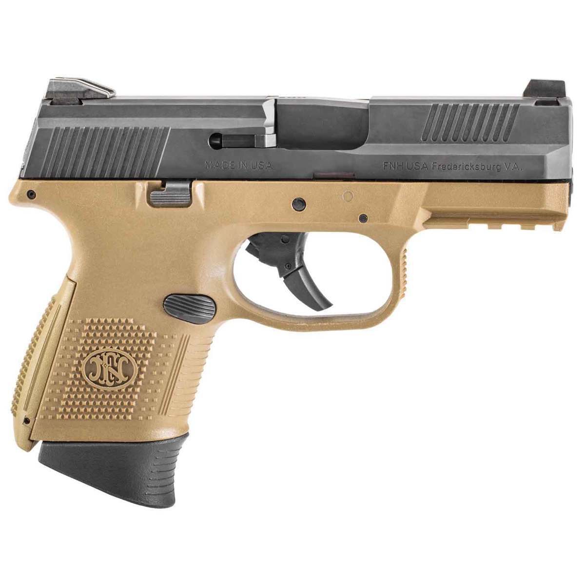 FN FNS-9C 9mm Luger Black/ FDE Pistol - 12+1 Rounds | Sportsman's Warehouse