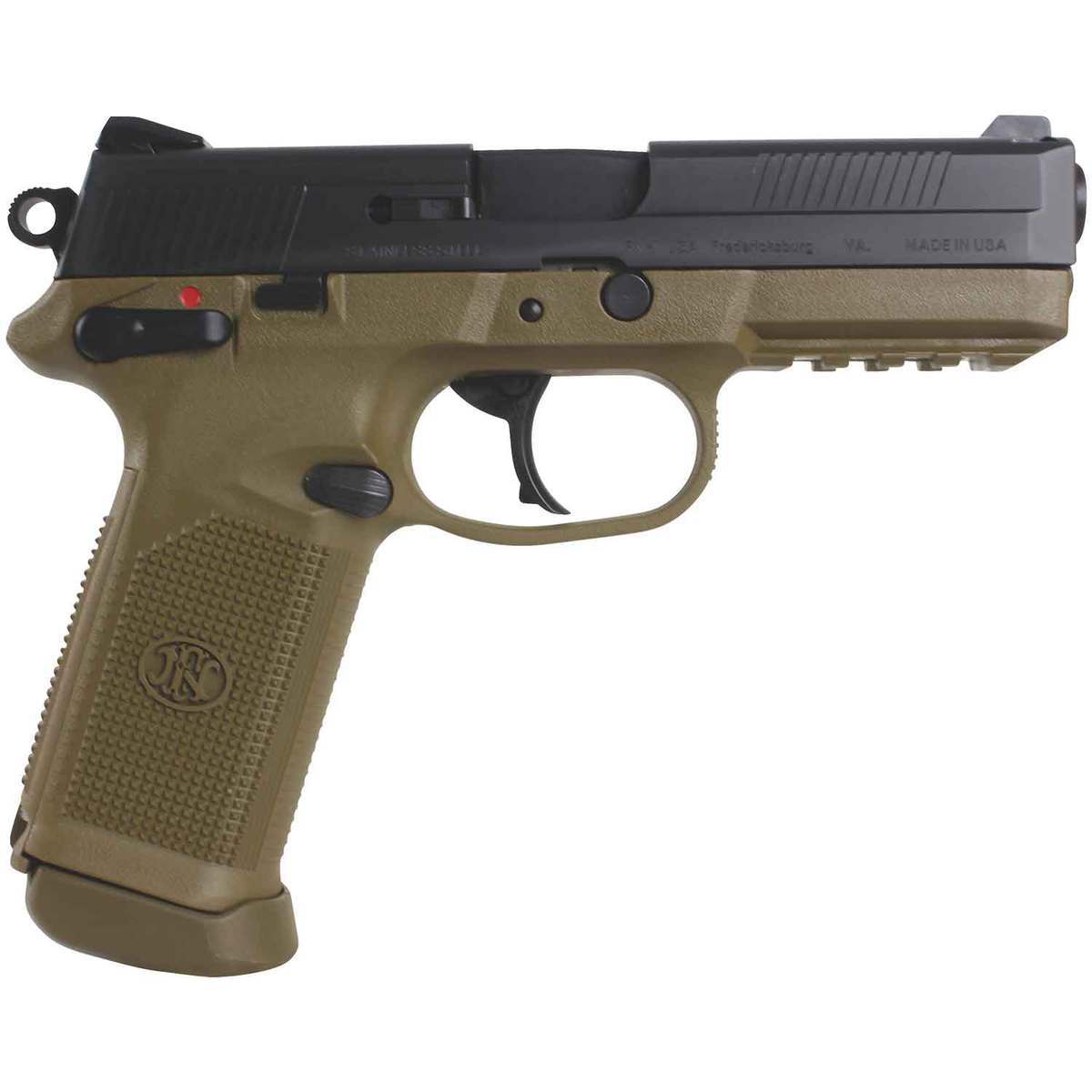 FN FNX-45 45 Auto (ACP) 4.5in Blackened Stainless Pistol - 15+1 Rounds - Tan FN FNX-45 45 Auto (ACP) 4.5in Blackened Stainless Pistol - 15+1 Rounds - Tan