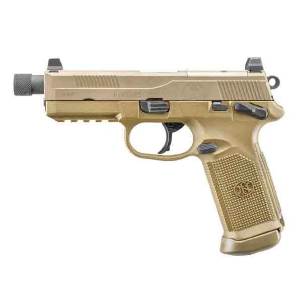 FN FNX Tactical 45 Auto (ACP) 5.3in Flat Dark Earth Pistol - 15+1 Rounds - Tan FN FNX Tactical 45 Auto (ACP) 5.3in Flat Dark Earth Pistol - 15+1 Rounds - Tan