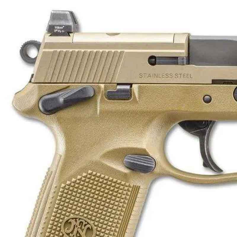 FN FNX Tactical 45 Auto (ACP) 5.3in Flat Dark Earth Pistol - 15+1 Rounds - Tan FN FNX Tactical 45 Auto (ACP) 5.3in Flat Dark Earth Pistol - 15+1 Rounds - Tan