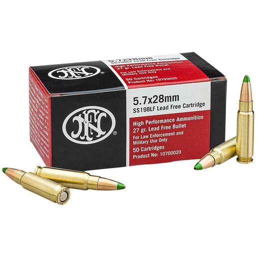 FN SS198LF 5.7x28mm 27gr JHP Handgun Ammo Ammo - 50 Rounds 50 Rounds Ammo