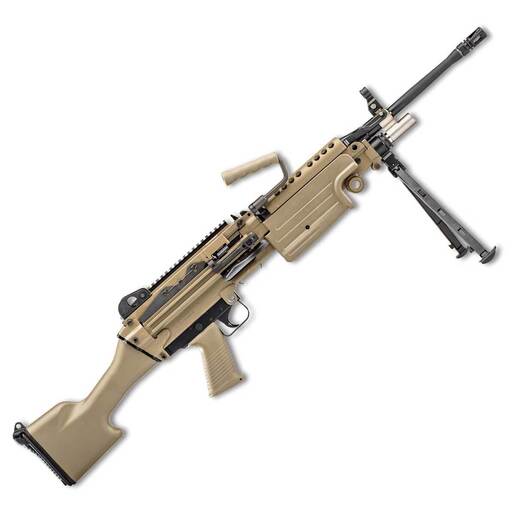 FN M249S 5.56mm NATO 18.5in FDE Anodized Semi Automatic Modern Sporting Rifle - 30+1 Rounds - Brown image