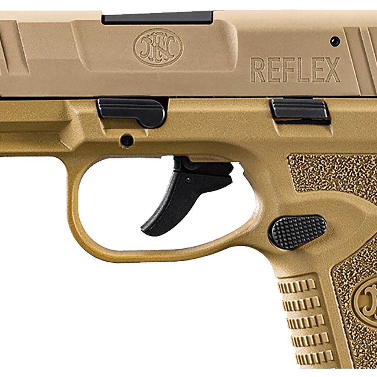 FN Reflex 9mm Luger 3.3in Flat Dark Earth Pistol - 15+1 Rounds - Tan FN Reflex 9mm Luger 3.3in Flat Dark Earth Pistol - 15+1 Rounds - Tan