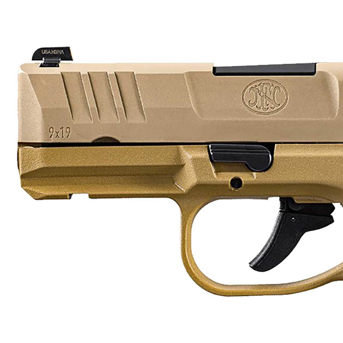 FN Reflex 9mm Luger 3.3in Flat Dark Earth Pistol - 15+1 Rounds - Tan FN Reflex 9mm Luger 3.3in Flat Dark Earth Pistol - 15+1 Rounds - Tan