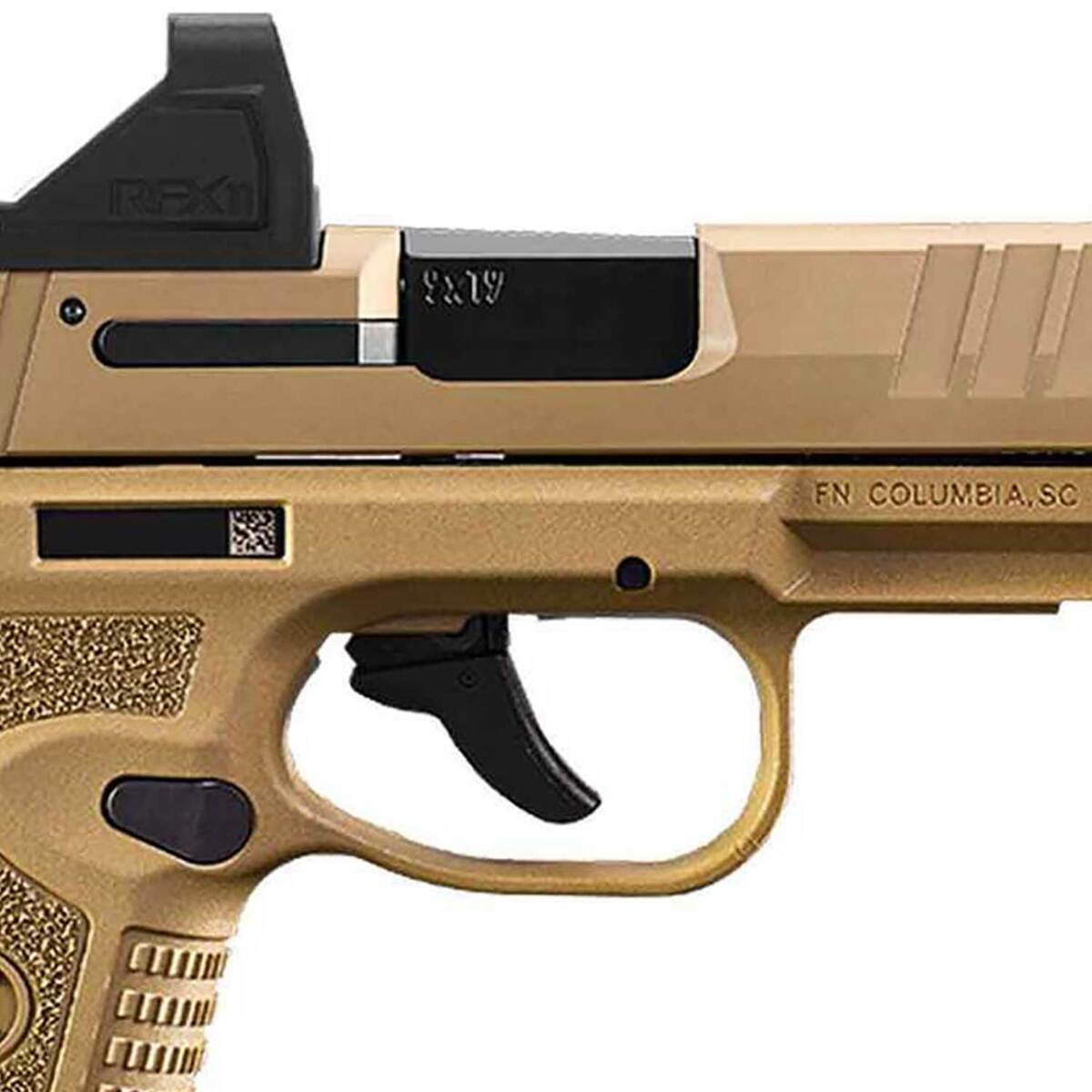 FN Reflex 9mm Luger 3.3in Flat Dark Earth Pistol w/ Viridian Green Dot - 15 Rounds - Tan FN Reflex 9mm Luger 3.3in Flat Dark Earth Pistol w/ Viridian Green Dot - 15 Rounds - Tan