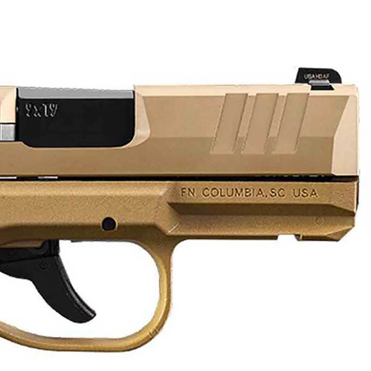 FN Reflex 9mm Luger 3.3in Flat Dark Earth Pistol w/ Viridian Green Dot - 15 Rounds - Tan FN Reflex 9mm Luger 3.3in Flat Dark Earth Pistol w/ Viridian Green Dot - 15 Rounds - Tan