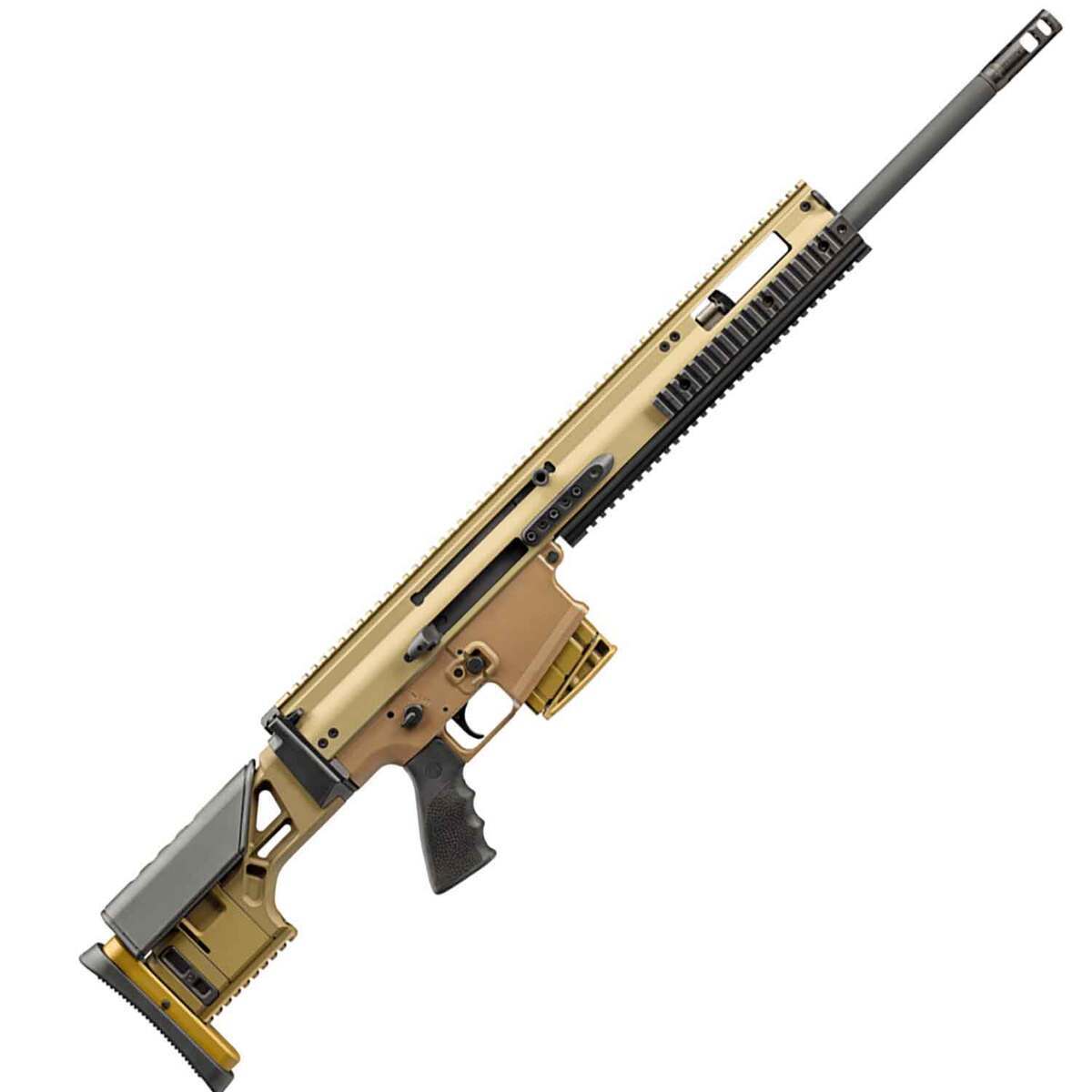 FN SCAR 205 NRCH 7.62mm NATO 20in FDE Semi Automatic Modern Sporting Rifle - 10+1 Rounds - Tan FN SCAR 205 NRCH 7.62mm NATO 20in FDE Semi Automatic Modern Sporting Rifle - 10+1 Rounds - Tan