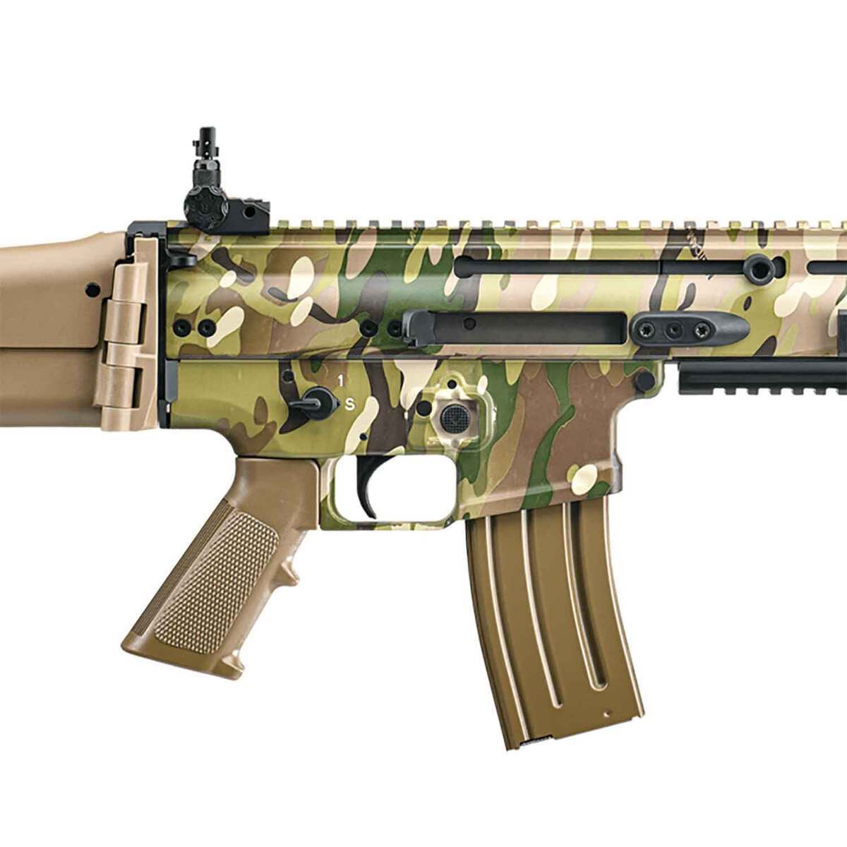 FN SCAR 5.56mm NATO 16.25in Flat Dark Earth Camo Semi Automatic Modern Sporting Rifle - Camo FN SCAR 5.56mm NATO 16.25in Flat Dark Earth Camo Semi Automatic Modern Sporting Rifle - Camo