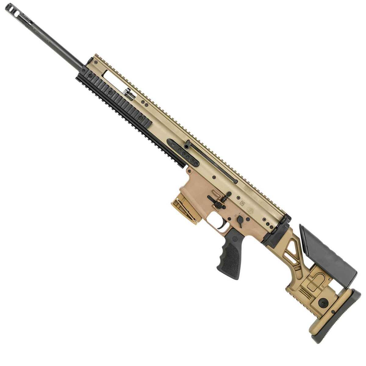 FN SCAR 6.5 Creedmoor 20in Flat Dark Earth Anodized Semi Automatic Modern Sporting Rifle - 10+1 Rounds - Tan FN SCAR 6.5 Creedmoor 20in Flat Dark Earth Anodized Semi Automatic Modern Sporting Rifle - 10+1 Rounds - Tan