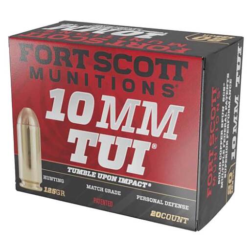 Fort Scott Munitions TUI 10mm Auto 125gr SCS Centerfire Handgun Ammo Ammo - 20 Rounds 20 Rounds Ammo