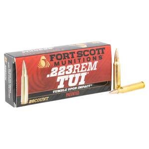 Fort Scott Munitions TUI 223 Remington 55gr SCS Centerfire Rifle Ammo - 20 Rounds
