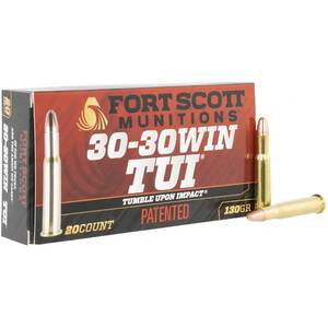 Fort Scott Munitions TUI 30-30 Winchester 130gr SCS Centerfire Rifle Ammo - 20 Rounds