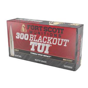 Fort Scott Munitions TUI 300 AAC Blackout 115gr SCS Centerfire Rifle Ammo - 20 Rounds