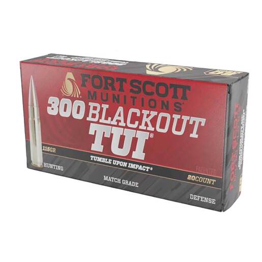 Fort Scott Munitions TUI 300 AAC Blackout 115gr SCS Centerfire Rifle Ammo Ammo - 20 Rounds 20 Rounds Ammo