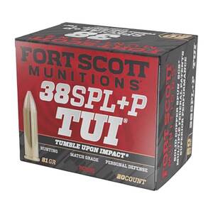 Fort Scott Munitions TUI 38 Special 81gr SCS Centerfire Handgun Ammo - 20 Rounds