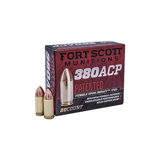 Fort Scott Munitions TUI 380 Auto (ACP) 95gr SCS Centerfire Handgun Ammo Ammo - 20 Rounds 20 Rounds Ammo