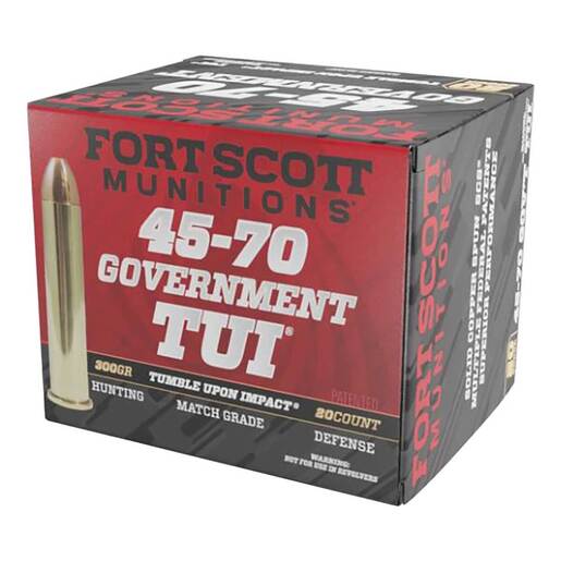 Fort Scott Munitions TUI 45-70 Government 300gr SCS Centerfire Rifle Ammo Ammo - 20 Rounds 20 Rounds Ammo