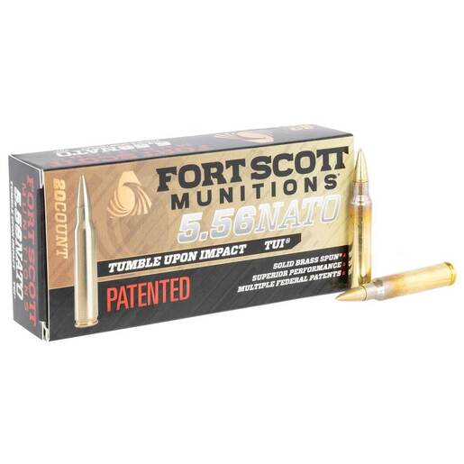 Fort Scott Munitions TUI 5.56mm NATO 62gr SBS Centerfire Rifle Ammo Ammo - 20 Rounds 20 Rounds Ammo