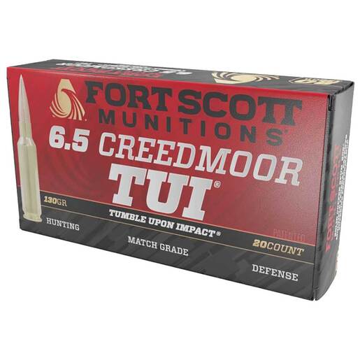Fort Scott Munitions TUI 6.5 Creedmoor 130gr SCS Centerfire Rifle Ammo Ammo - 20 Rounds 20 Rounds Ammo
