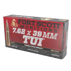 Fort Scott Munitions TUI 7.62x39mm 117gr SCS Centerfire Rifle Ammo - 20 Rounds