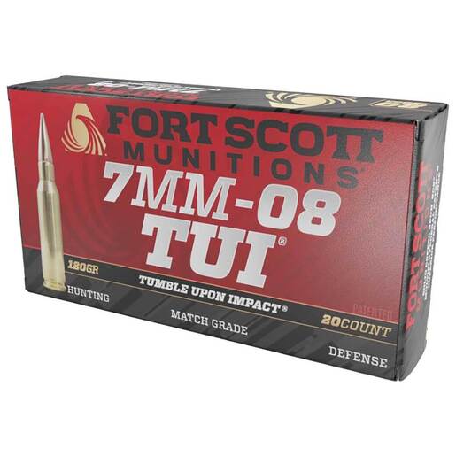 Fort Scott Munitions TUI 7mm-08 Remington 120gr SCS Centerfire Rifle Ammo Ammo - 20 Rounds 20 Rounds Ammo