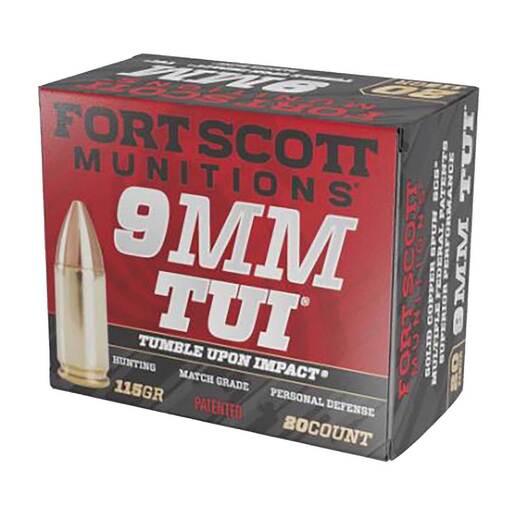 Fort Scott Munitions TUI 9mm Luger 115gr SCS Centerfire Handgun Ammo - 20 Rounds 20 Rounds Ammo