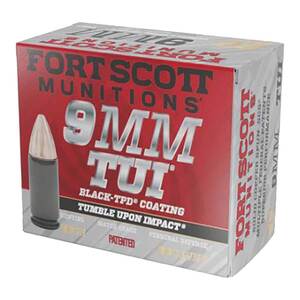 Fort Scott Munitions Tumble Upon Impact Fort Scott Munitions TUI 9mm Luger 80gr SCS Centerfire Handgun Ammo - 20 RoundsLuger 80gr SCS Centerfire Handgun Ammo - 20 Rounds