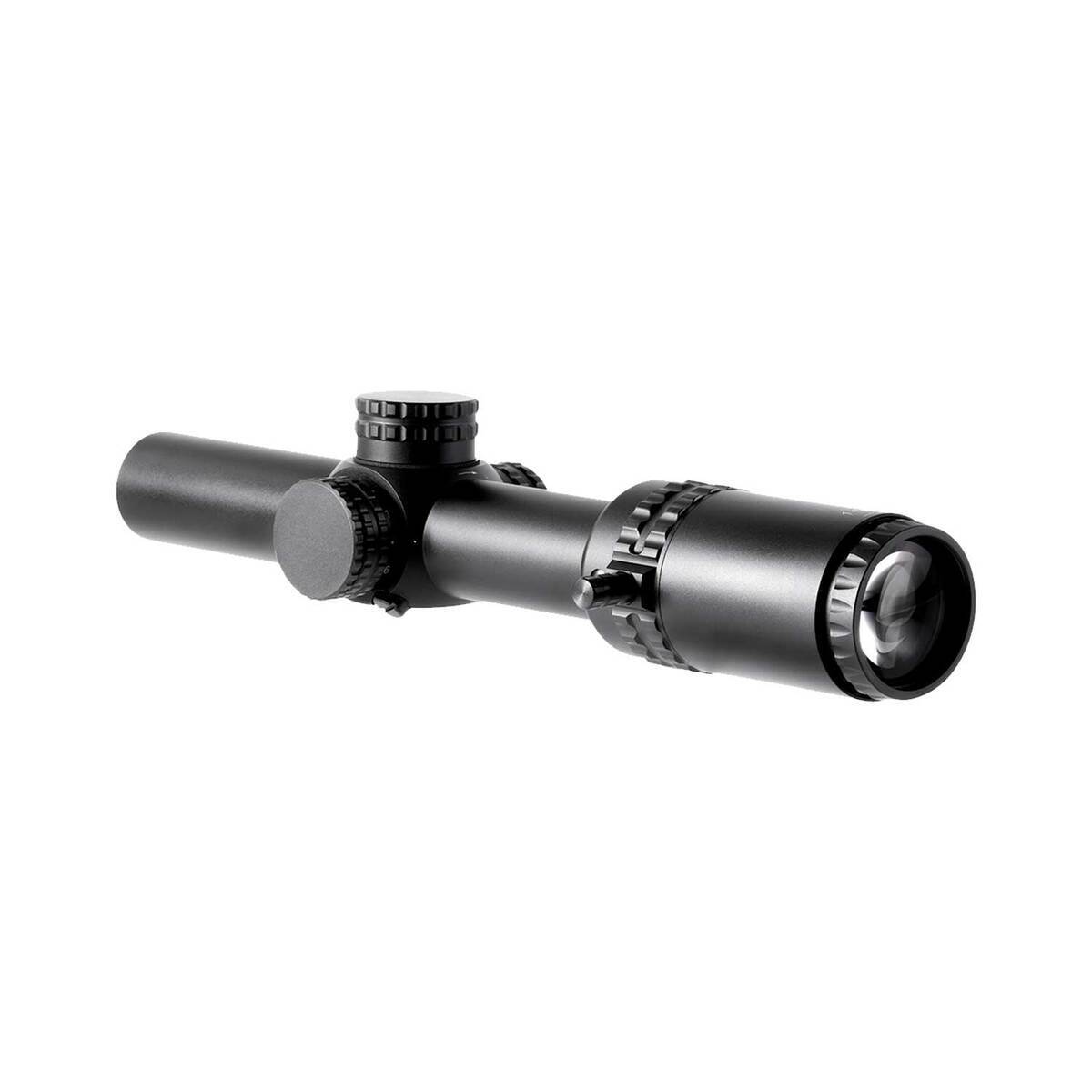 Four Peaks Imports Magnified 1-6x 24mm Rifle Scope - Illuminated Red Etched MIL - Black Four Peaks Imports Magnified 1-6x 24mm Rifle Scope - Illuminated Red Etched MIL - Black