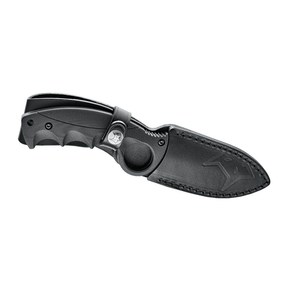 Fox Alaskan Hunter 3.54 inch Fixed Blade Knife - Black Fox Alaskan Hunter 3.54 inch Fixed Blade Knife - Black