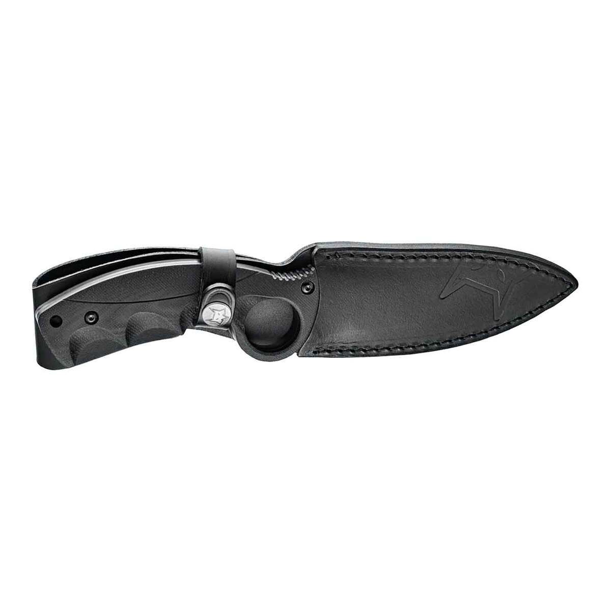 Fox Alaskan Hunter 4.33 inch Fixed Blade Knife - Black Fox Alaskan Hunter 4.33 inch Fixed Blade Knife - Black